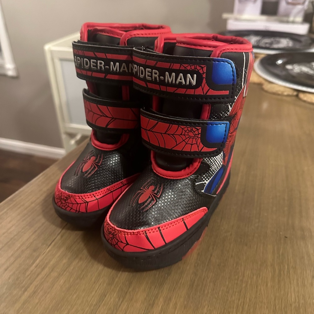 Spider-Man Waterproof Kids Boots - Red and Black